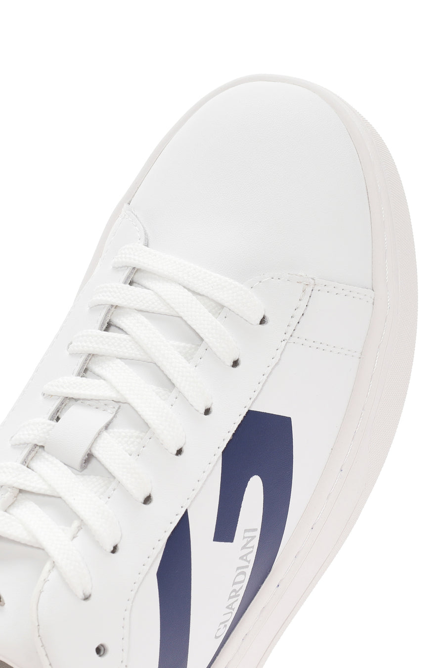 Alberto Guardiani Erkek Beyaz New Era Bağcıklı Deri Sneaker