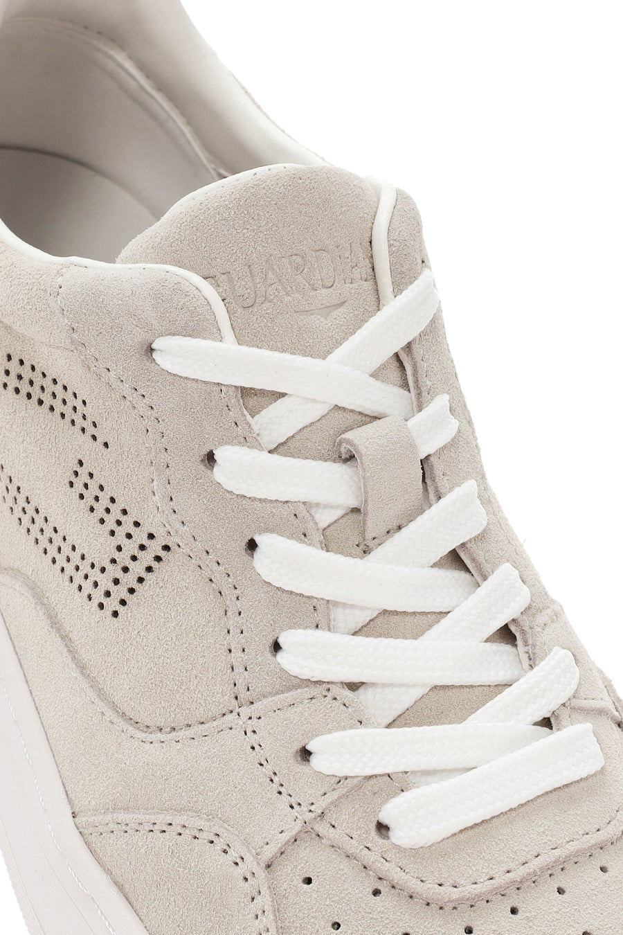 Alberto Guardiani Men's Beige New Era Lace-Up Leather Sneakers