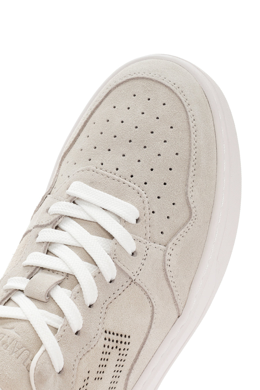 Alberto Guardiani Men's Beige New Era Lace-Up Leather Sneakers