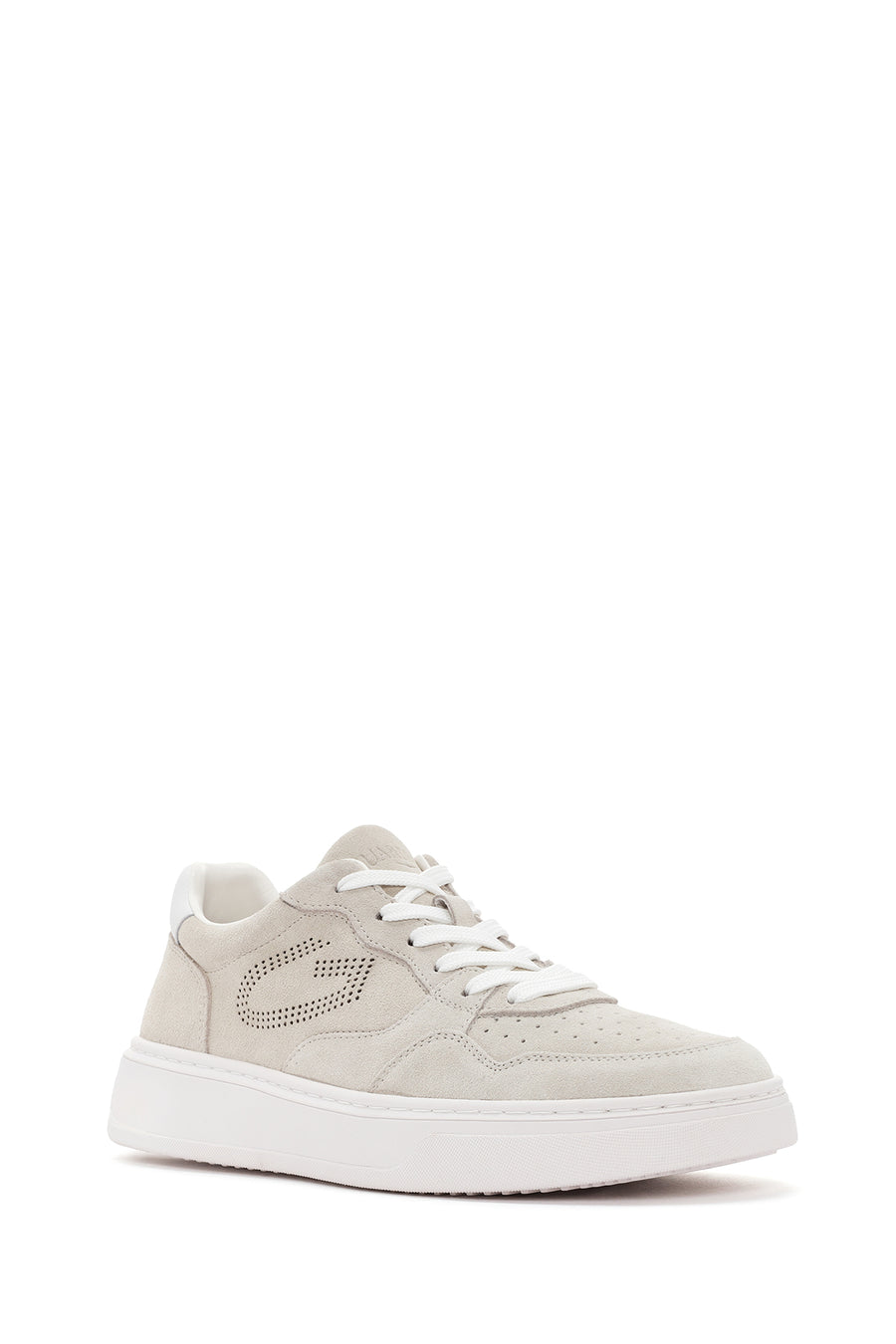 Alberto Guardiani Men's Beige New Era Lace-Up Leather Sneakers