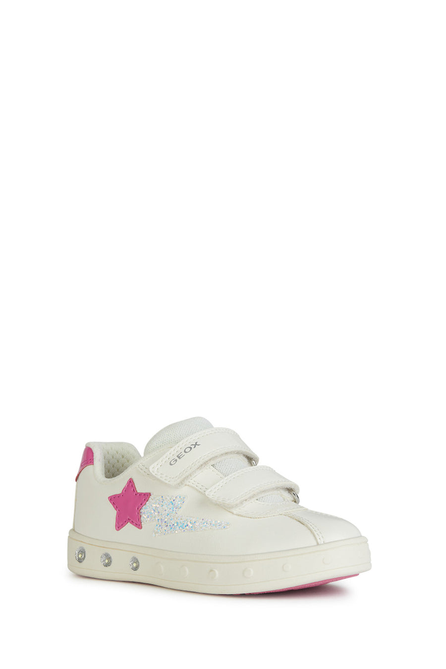 Geox Kız Çocuk Beyaz Skylin Bantlı Deri Sneaker