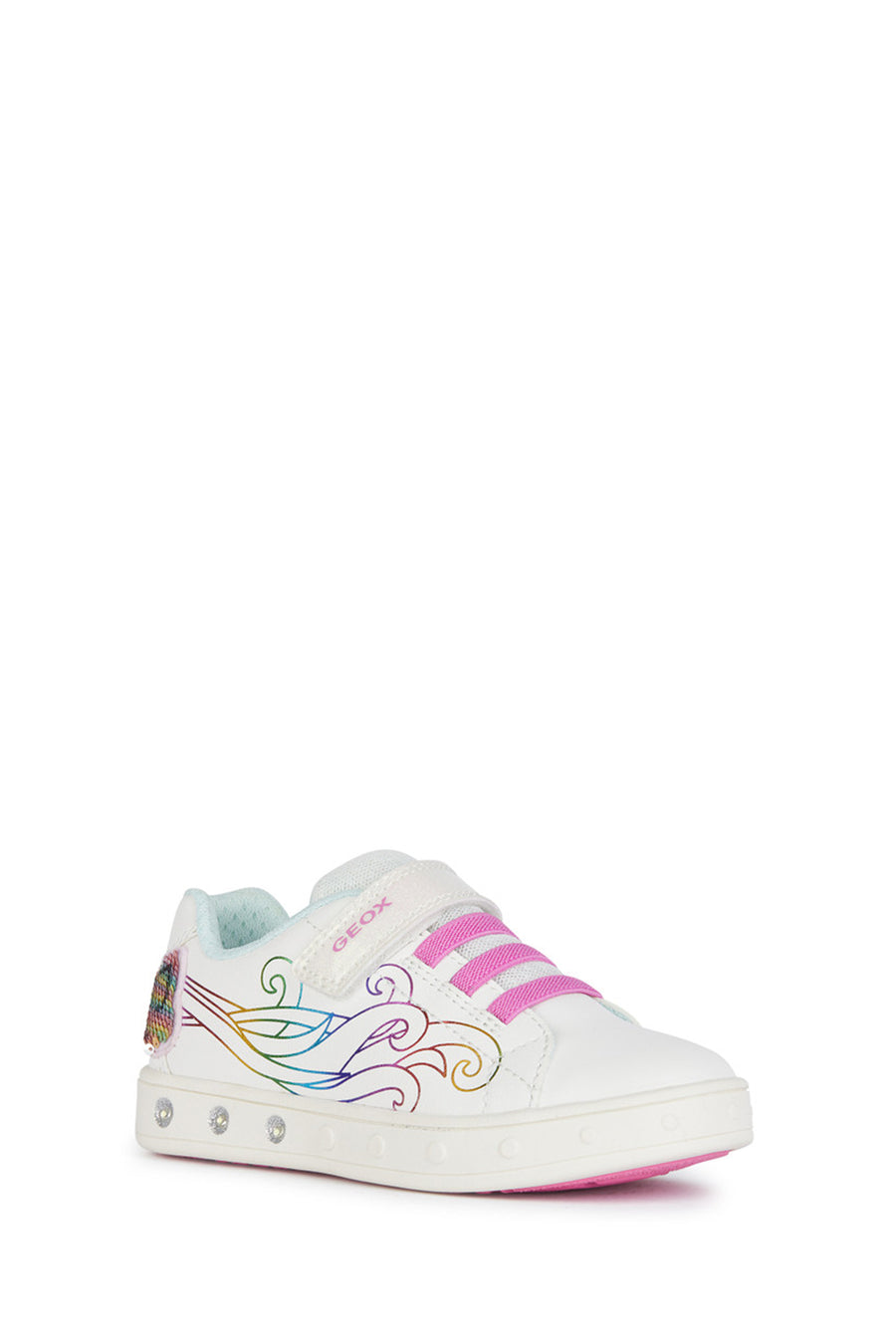 
Geox Girls White Skylin Leather Sneaker
