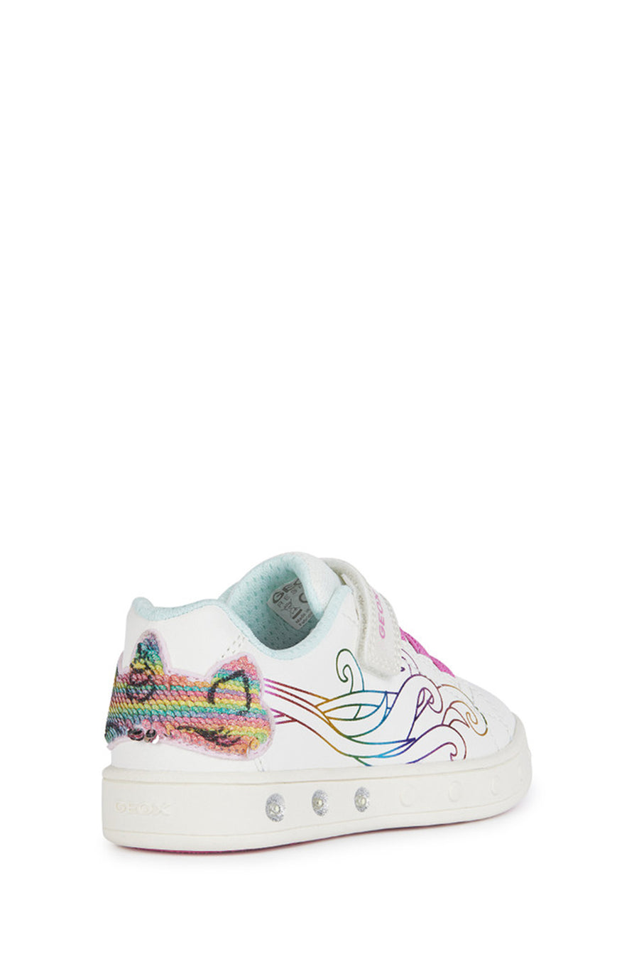 
Geox Girls White Skylin Leather Sneaker
