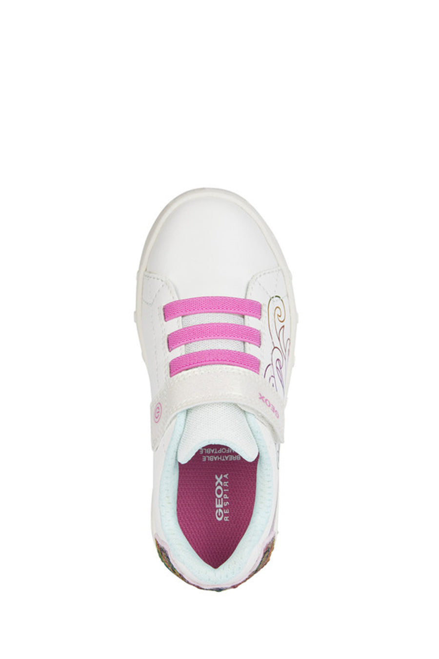 
Geox Girls White Skylin Leather Sneaker
