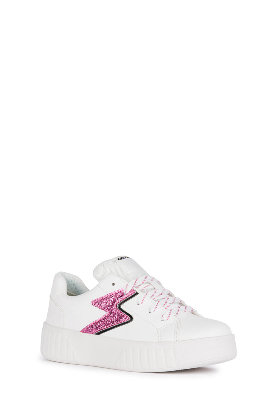 Geox Kız Çocuk Beyaz Mikiroshi Bantlı Deri Sneaker