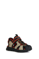 Geox Boy's Multicolored Airadium Strap Leather Sandals | Derimod