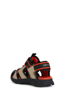 Geox Boy's Multicolored Airadium Strap Leather Sandals | Derimod