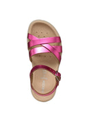 Geox Girls Fuchsia Anatomical Glittery Sandals | Derimod