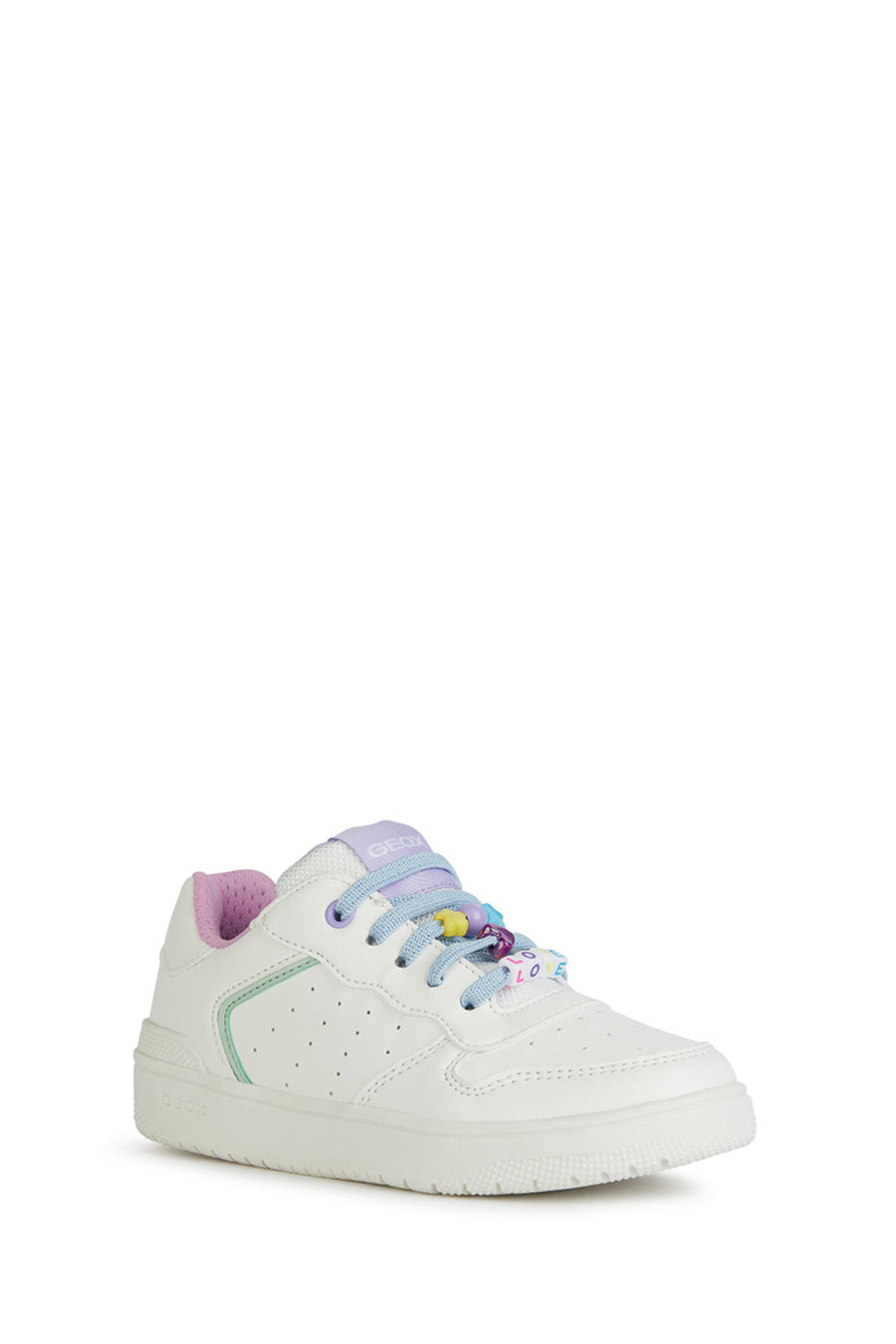 Geox Kız Çocuk Beyaz Washiba Bağcıklı Deri Sneaker