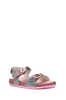 Geox Girls Silver Adriel Glitter Sandals | Derimod