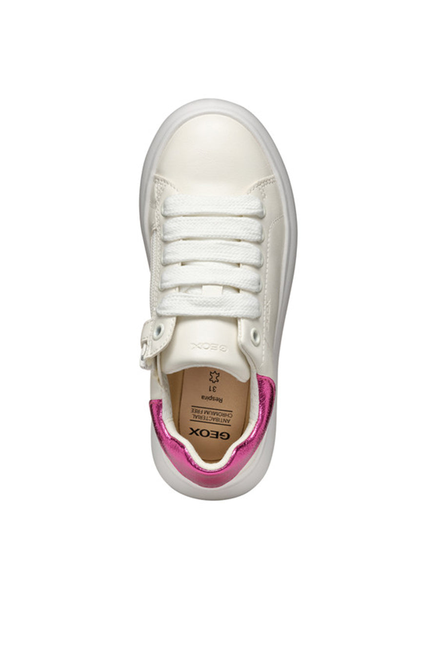 Geox Girls White Puffypop Sneakers