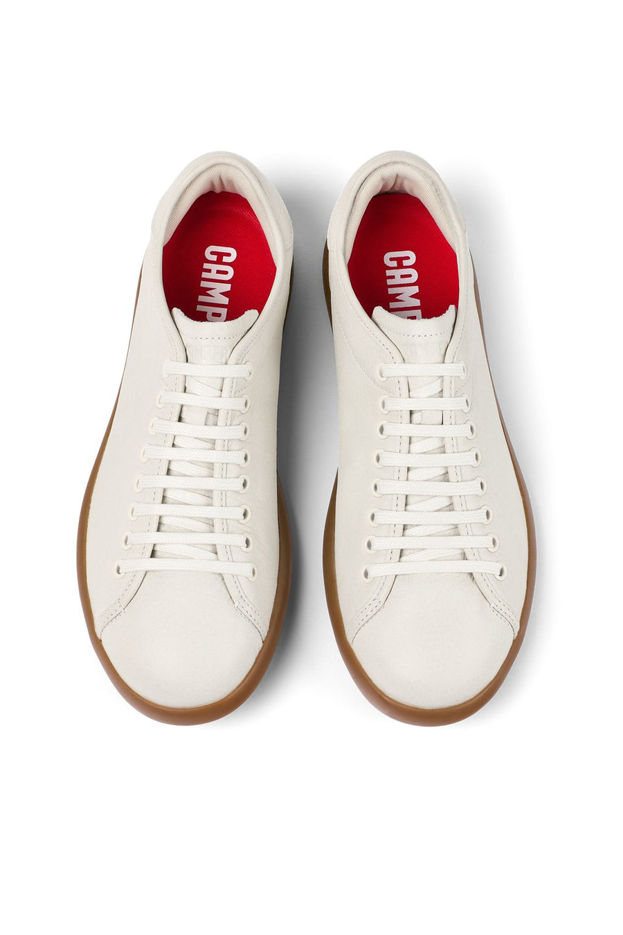 Camper Men's White Pelotas Soller Lace-up Leather Sneaker