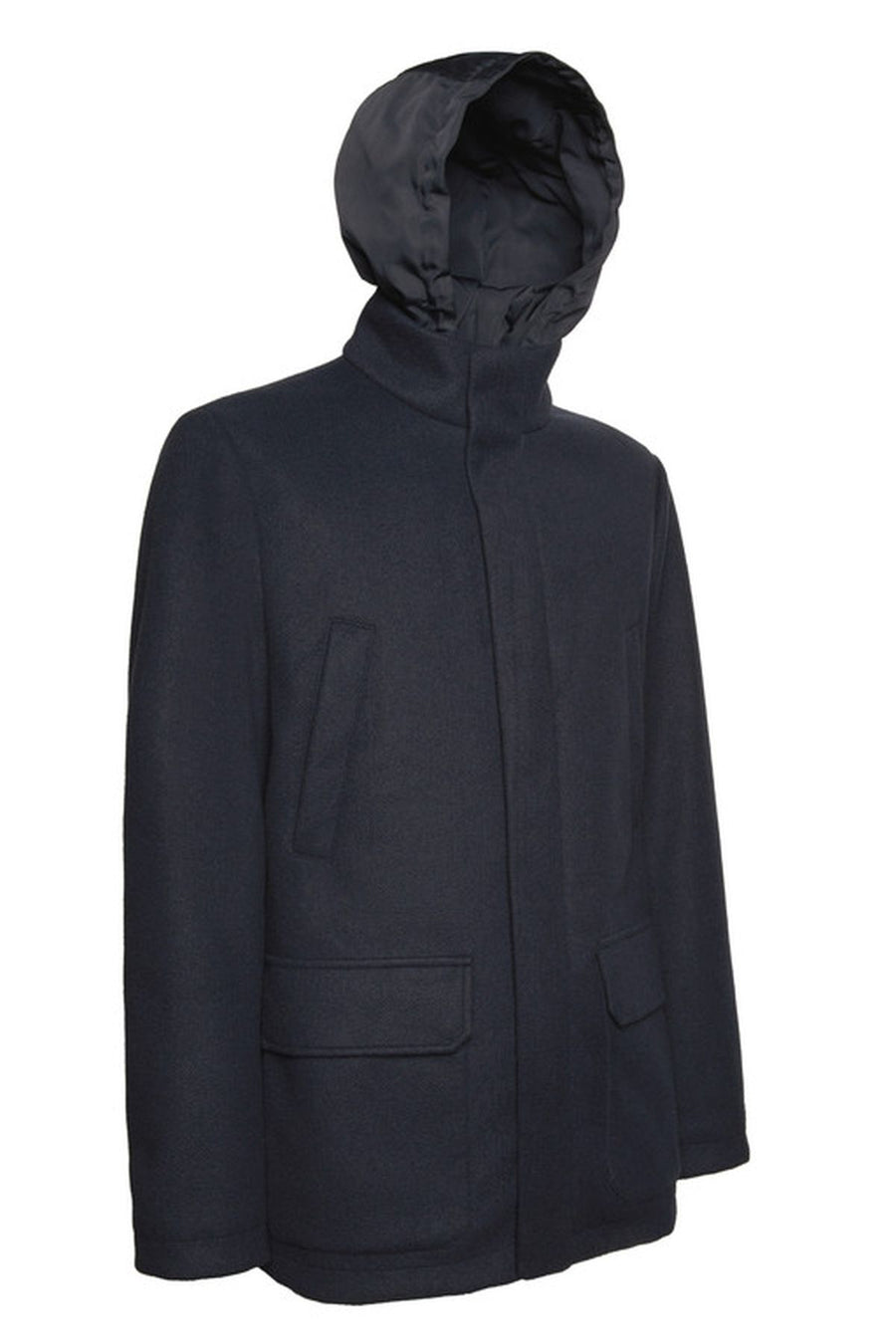 Geox Men's Navy Blue Monreale Hooded Coat
