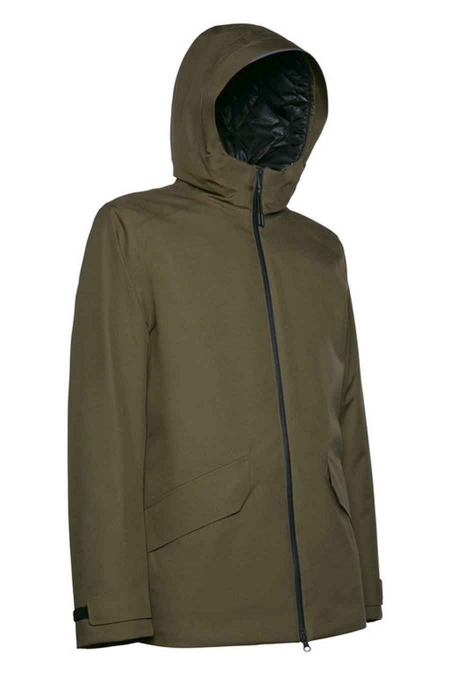 Geox Men's Green Clintford Abx Hooded Coat