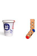 Happy Socks Male White Patterned Cotton Socks | Derimod