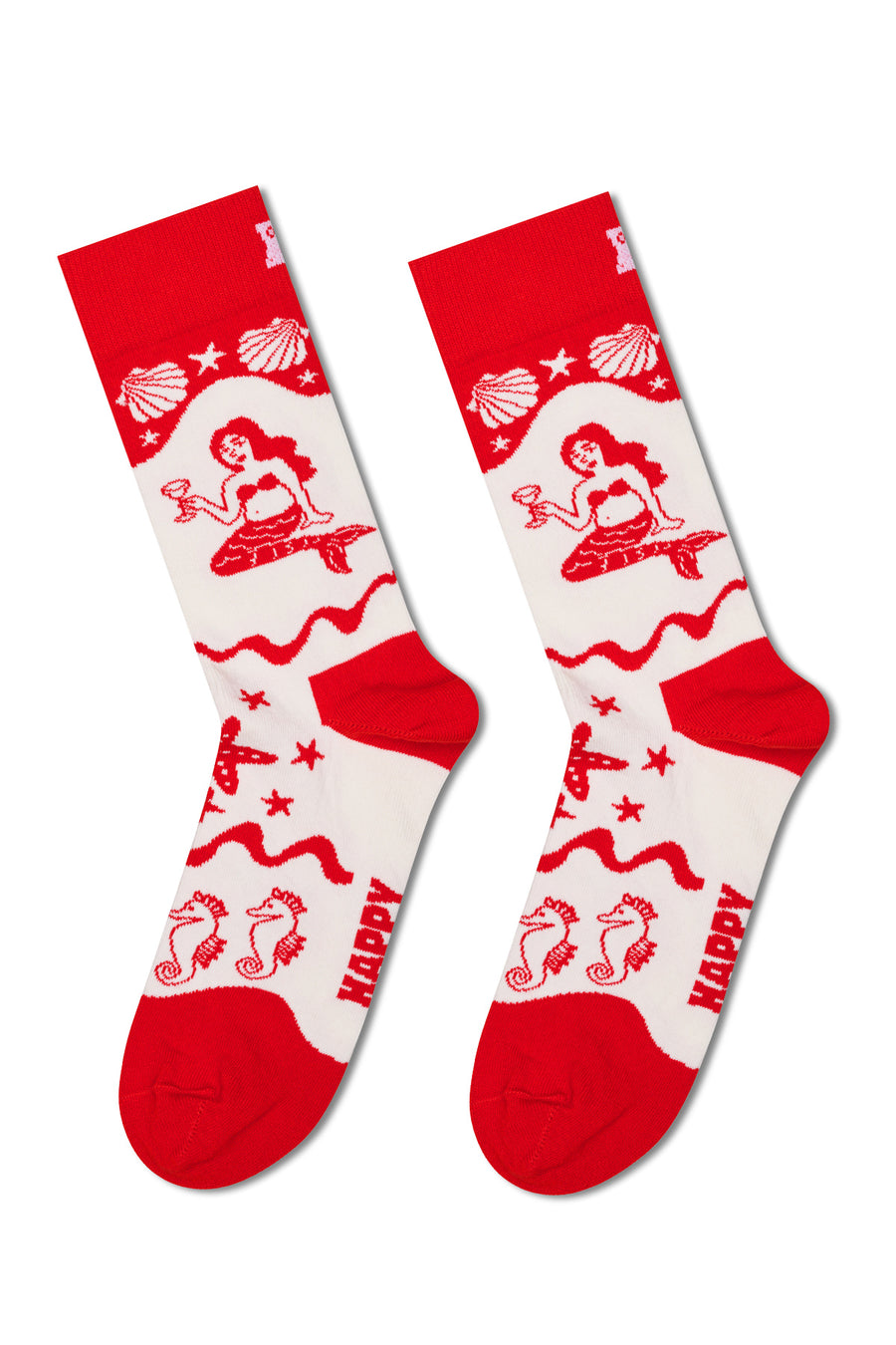 Happy Socks Kadın Denizkızı Desenli Pamuklu Çorap P002596 | Derimod