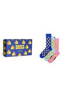 Happy Socks Male Multicolored Duck Patterned Cotton 3-Pack Sock Set | Derimod