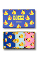 Happy Socks Male Multicolored Duck Patterned Cotton 3-Pack Sock Set | Derimod