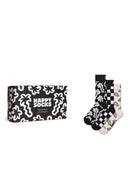 Happy Socks Male Black Patterned 3-Pack Cotton Sock Set | Derimod
