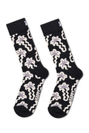 Happy Socks Male Black Patterned 3-Pack Cotton Sock Set | Derimod