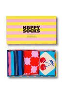 Happy Socks Woman Multicolored Patterned Cotton 3-Pack Sock Set | Derimod
