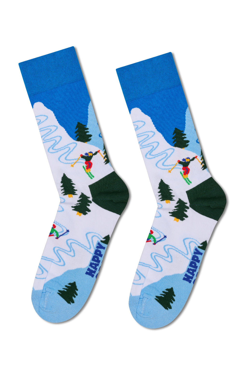 Happy Socks Erkek Çok Renkli Kış Temalı Pamuklu 2’li Çorap Seti