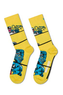 Happy Socks Male Multicolored Spider-Man Patterned Cotton 3-Pack Socks Set | Derimod