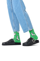 Happy Socks Erkek Yeşil Desenli Pamuklu Çorap | Derimod
