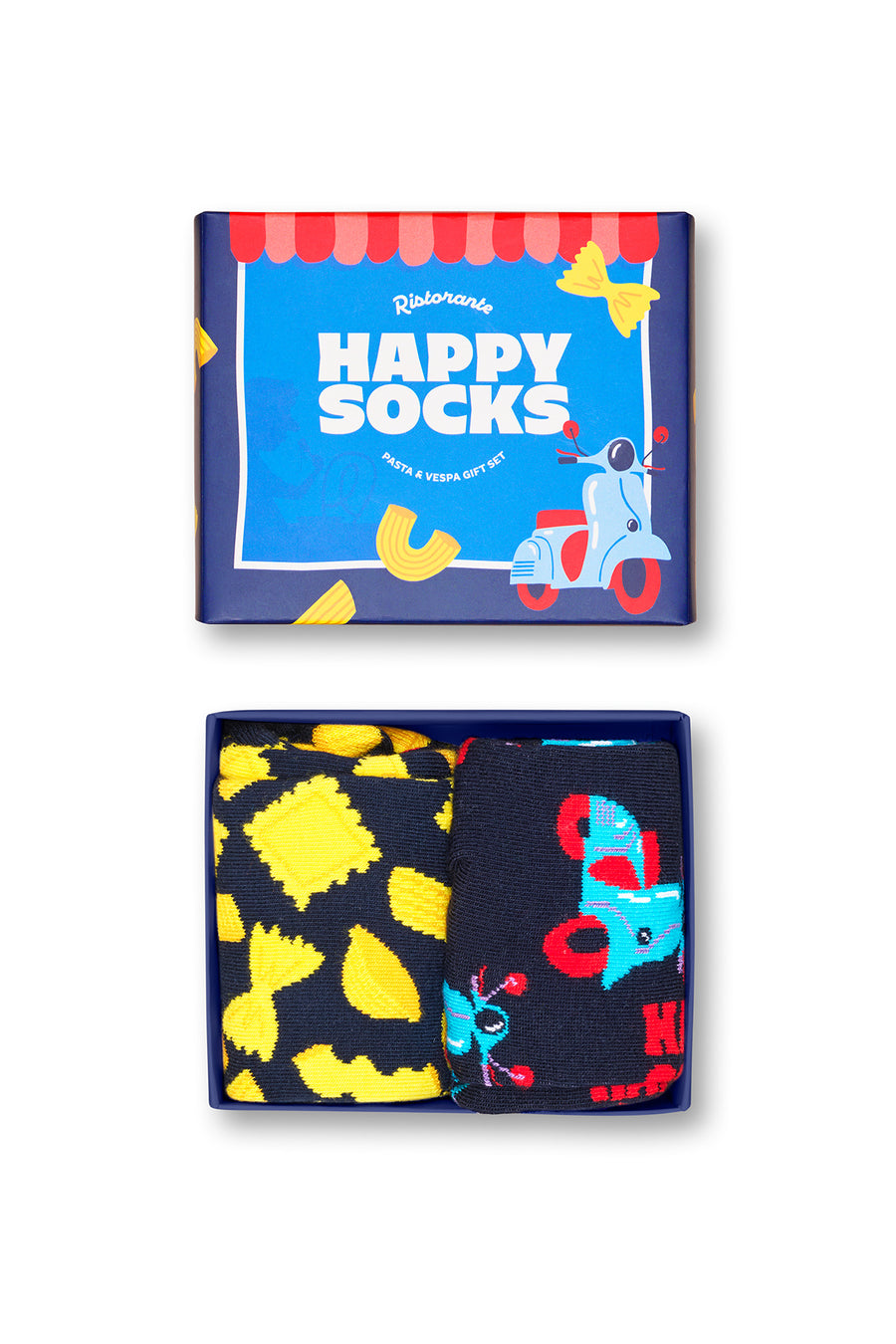 Happy Socks Erkek Lacivert Desenli Pamuklu 2'li Çorap Seti P004654 | Derimod