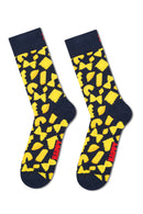 Happy Socks Erkek Lacivert Desenli Pamuklu 2'li Çorap Seti | Derimod