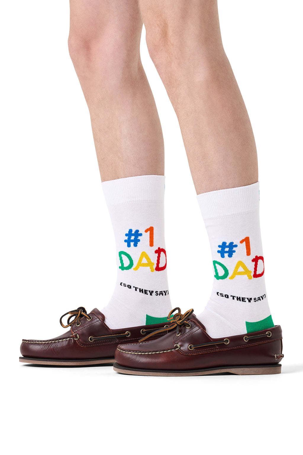 Happy Socks Erkek Beyaz Desenli Pamuklu Çorap
