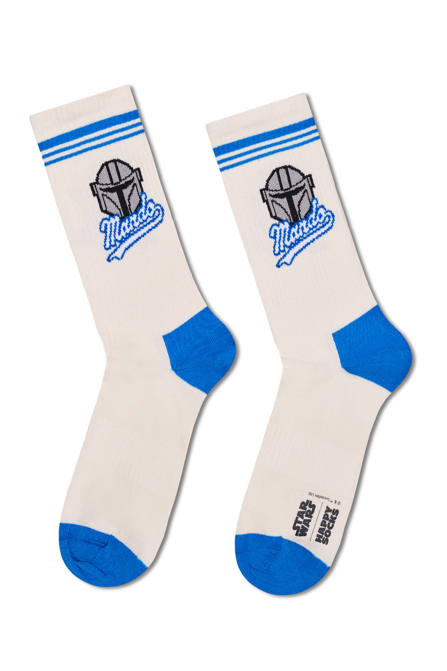 Happy Socks Male White Star Wars Mando Patterned Cotton Socks P005730 | Derimod