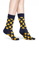Happy Socks Male Navy Duck Patterned Cotton Socks | Derimod