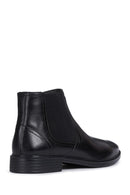 Geox Men's Black Gladwin Leather Zippered Chelsea Boots | Derimod