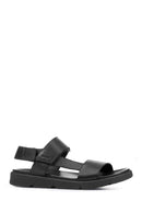 Geox Men's Black Xand 2s Leather Sandals | Derimod