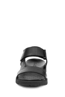 Geox Men's Black Xand 2s Leather Sandals | Derimod