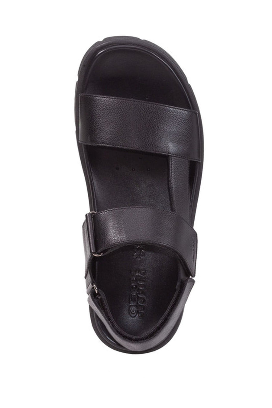 Geox Men's Black Xand 2s Leather Sandals
