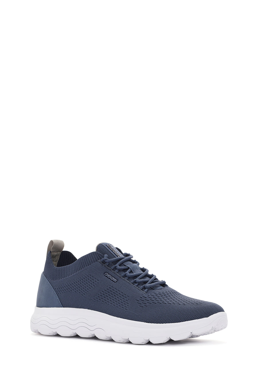 Geox Men's Blue Spherica Lace-Up Fabric Sneaker
