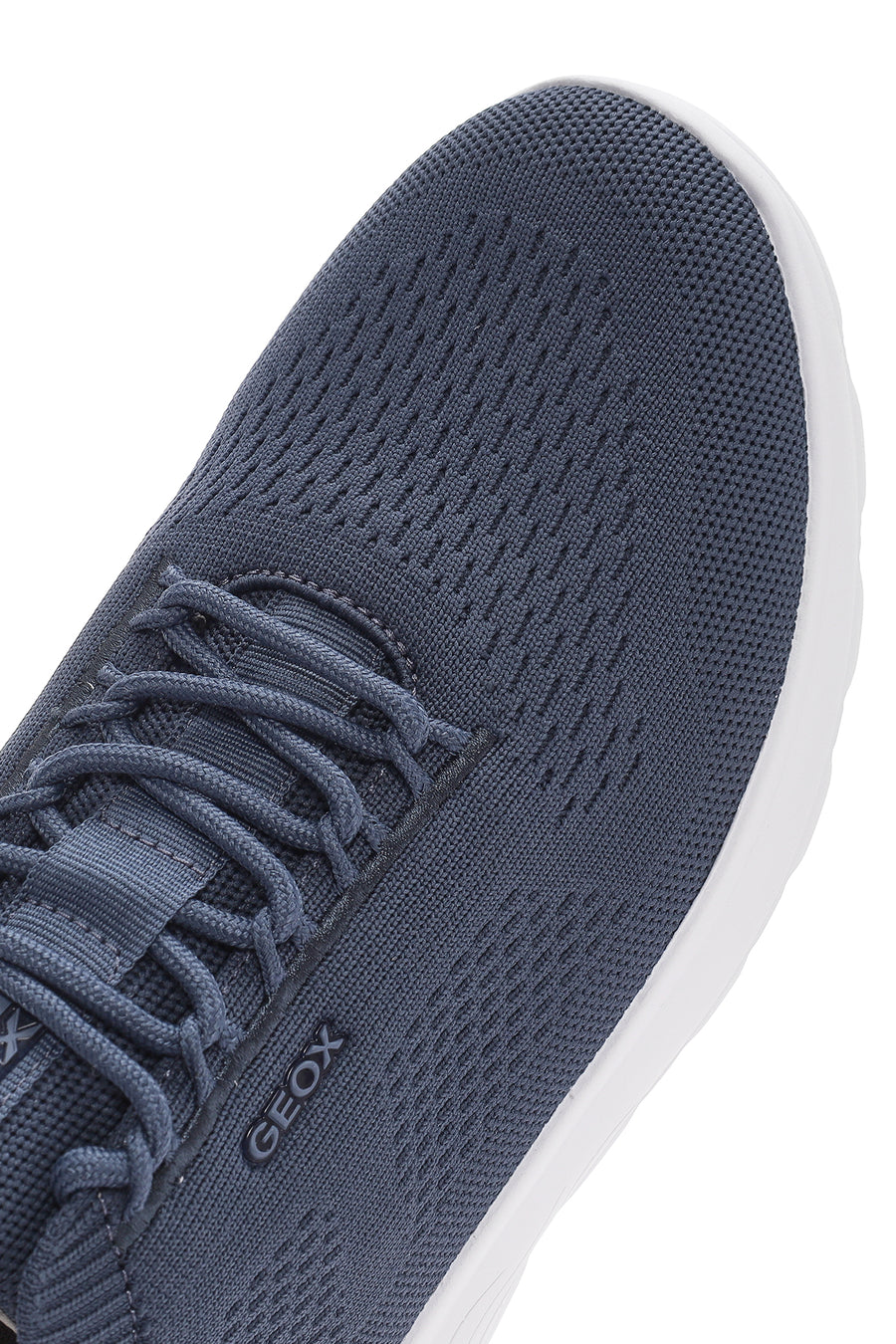Geox Men's Blue Spherica Lace-Up Fabric Sneaker