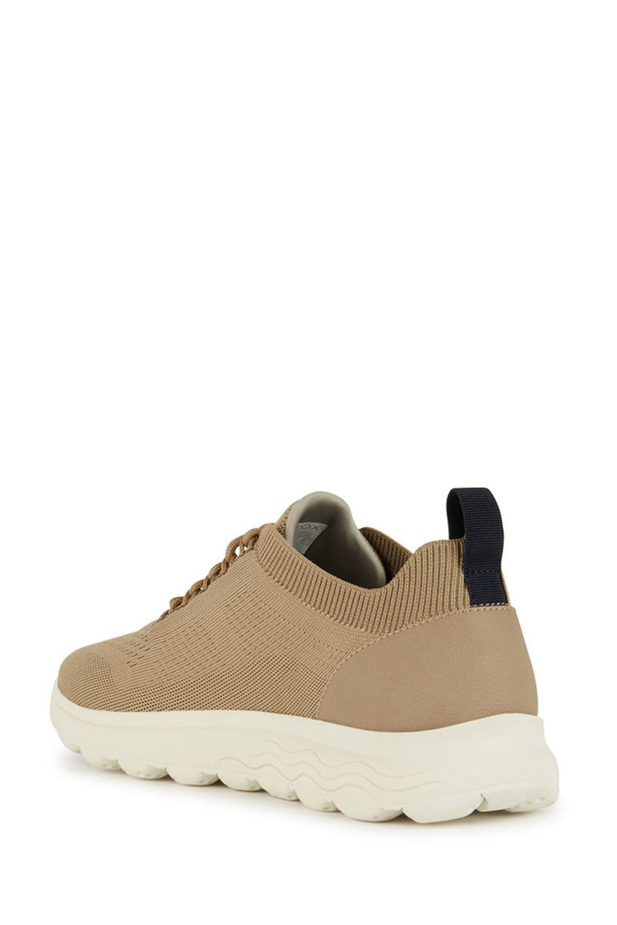 Geox Men's Beige Spherica Lace-Up Fabric Sneaker