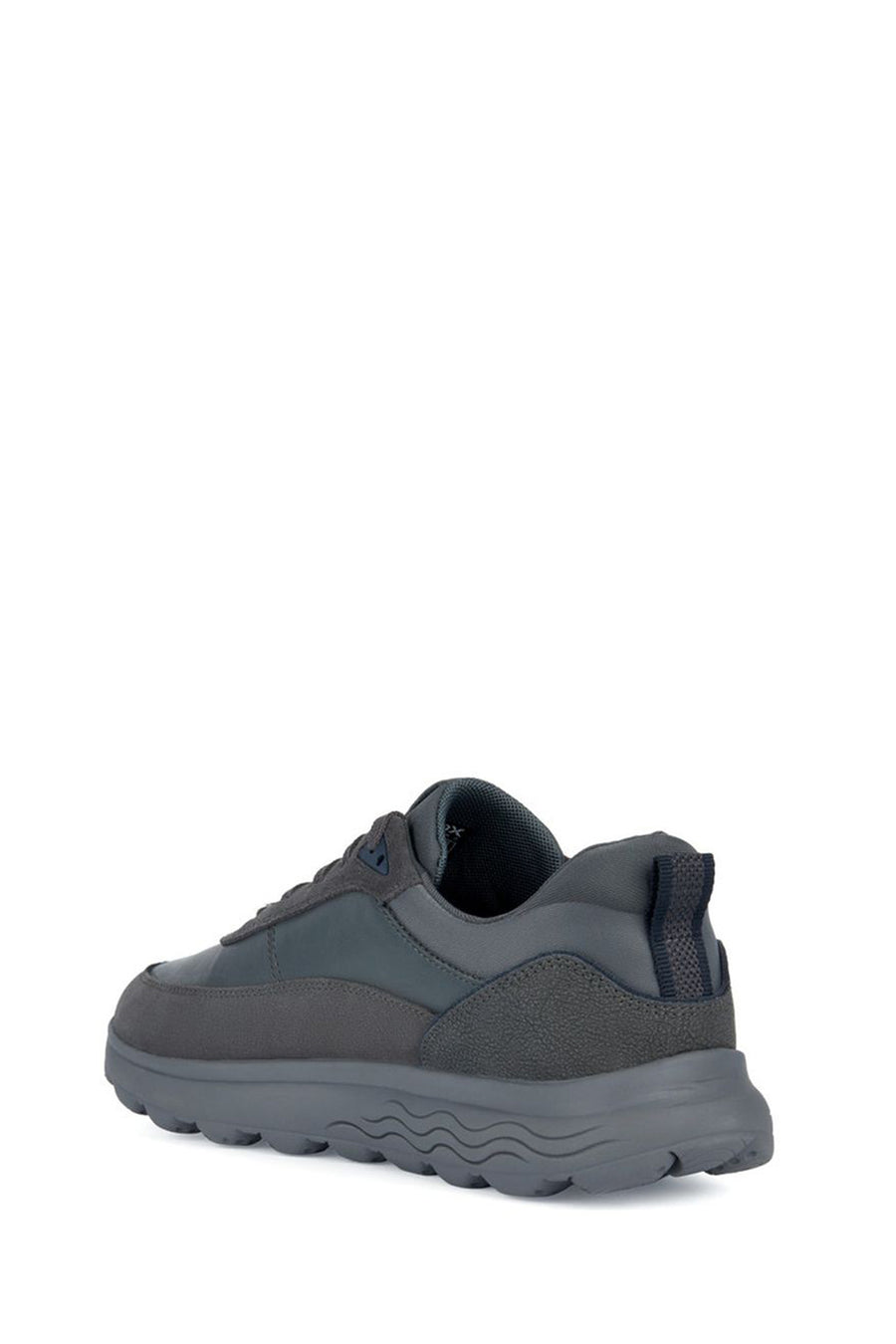 Geox Erkek Gri Spherica Süet Deri Detaylı Bağcıklı Sneaker