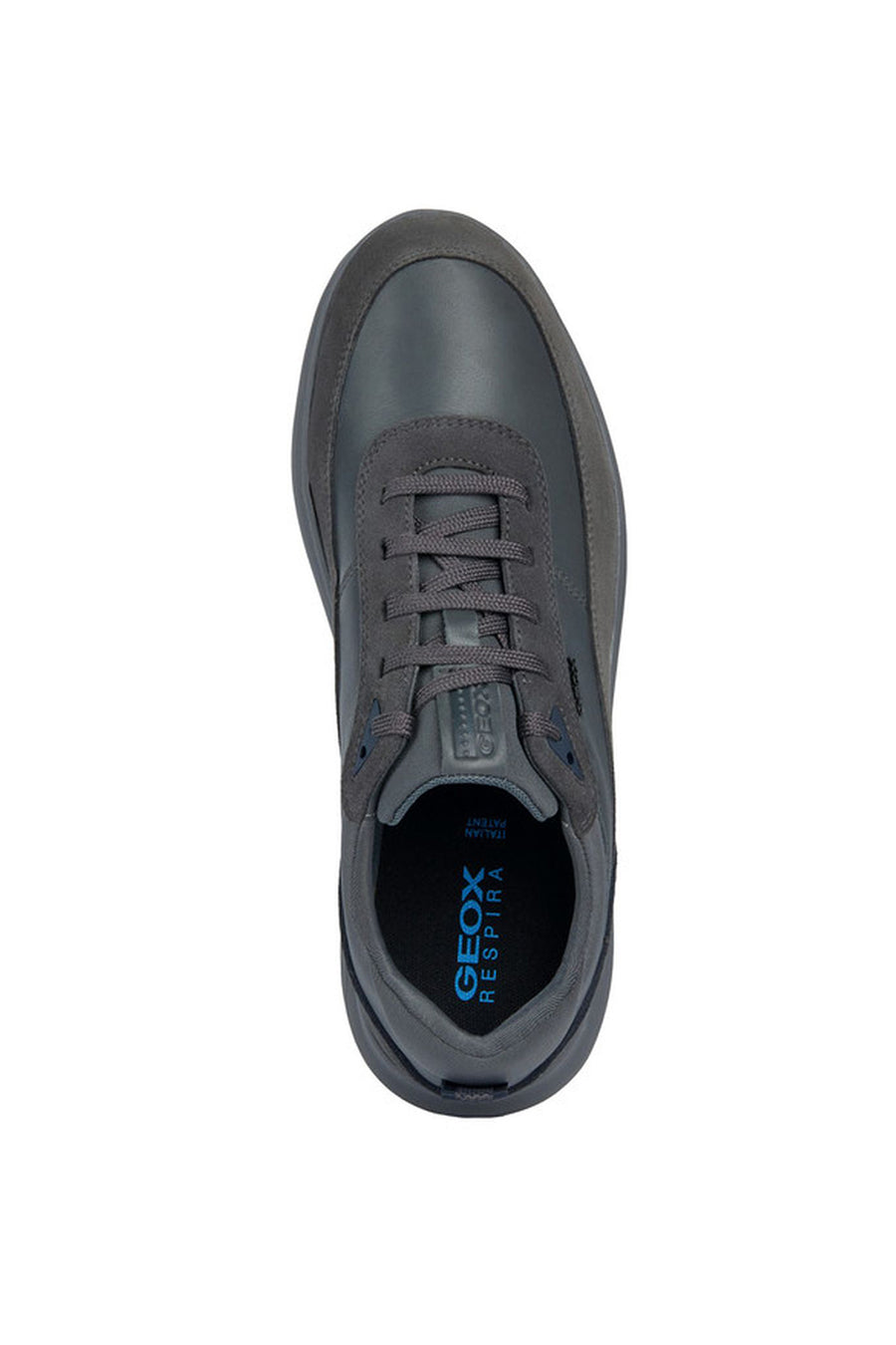 Geox Erkek Gri Spherica Süet Deri Detaylı Bağcıklı Sneaker