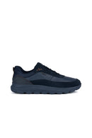 Geox Men's Navy Blue Spherica Suede Leather Detailed Lace Up Casual Sneaker | Derimod