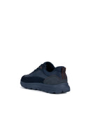 Geox Men's Navy Blue Spherica Suede Leather Detailed Lace Up Casual Sneaker | Derimod