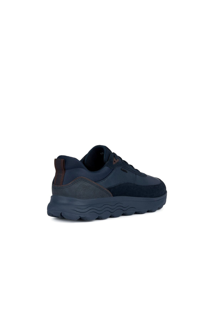 Geox Men's Navy Blue Spherica Suede Leather Detailed Lace Up Casual Sneaker