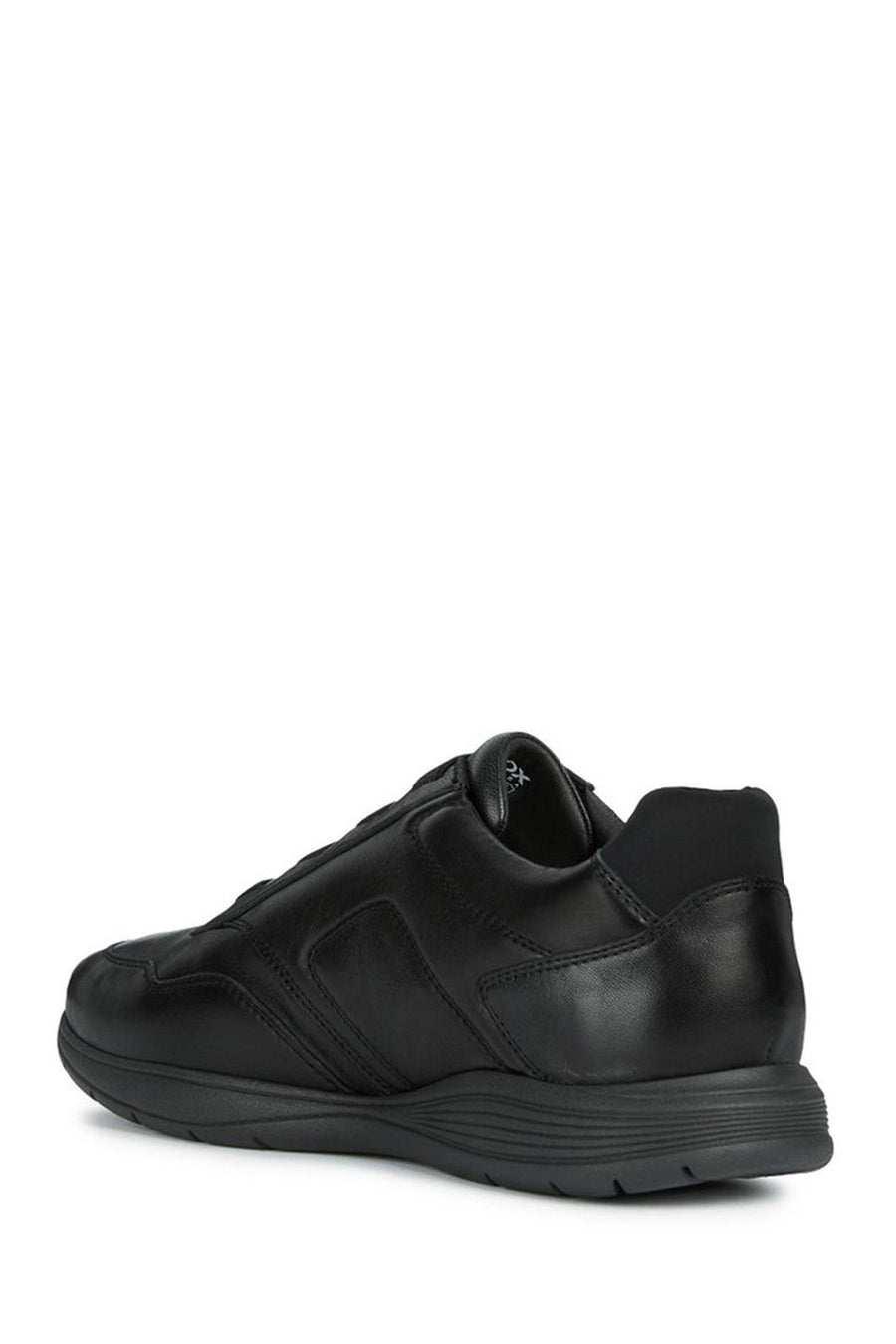 Geox Men's Black Spherica EC2 Leather Casual Sneaker