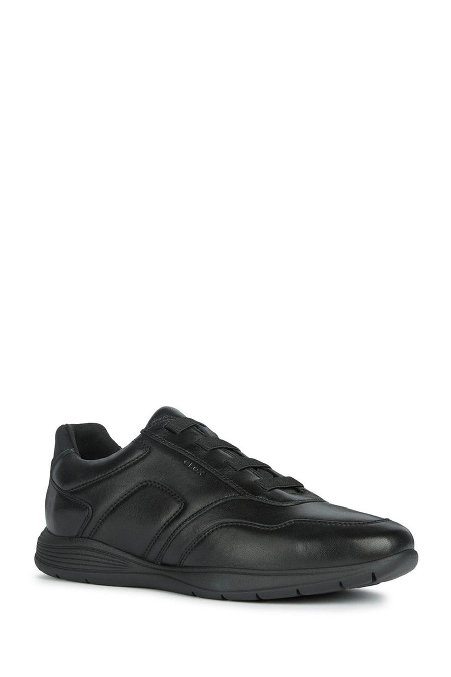 Geox Men's Black Spherica EC2 Leather Casual Sneaker