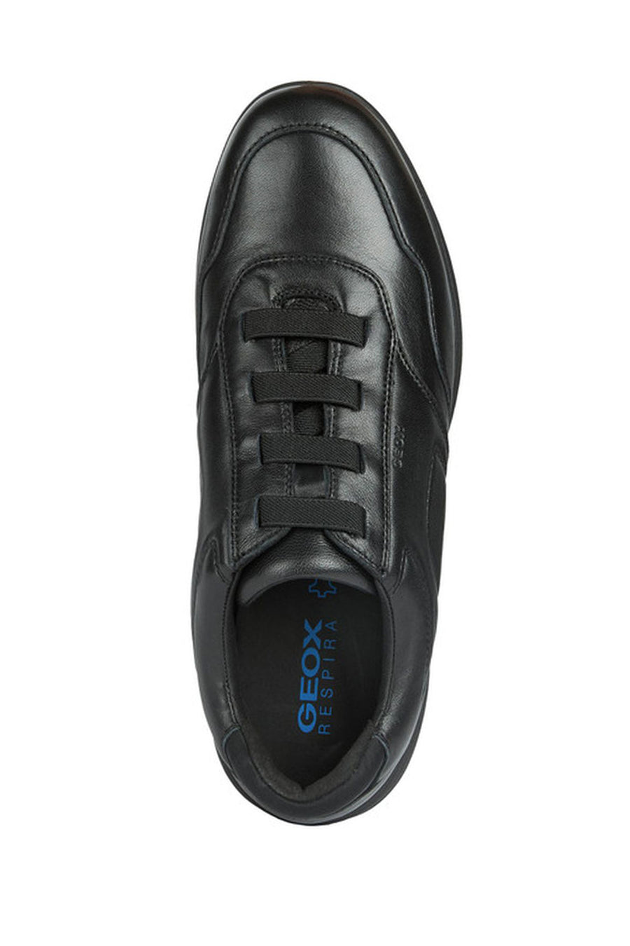 Geox Men's Black Spherica EC2 Leather Casual Sneaker