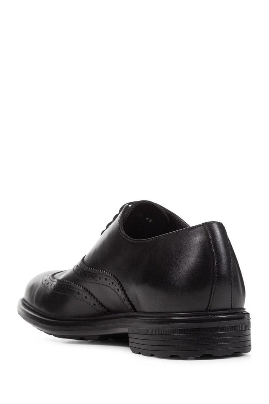 Geox Men's Black Walk Pleasure Lace-up Leather Classic Shoes