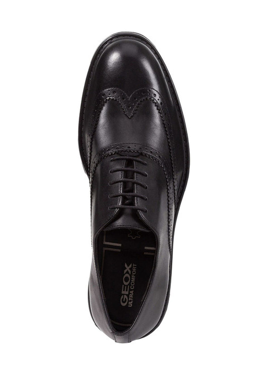 Geox Men's Black Walk Pleasure Lace-up Leather Classic Shoes